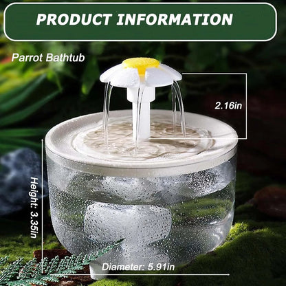Indoor Bird Bath Fountain with Filter Pump