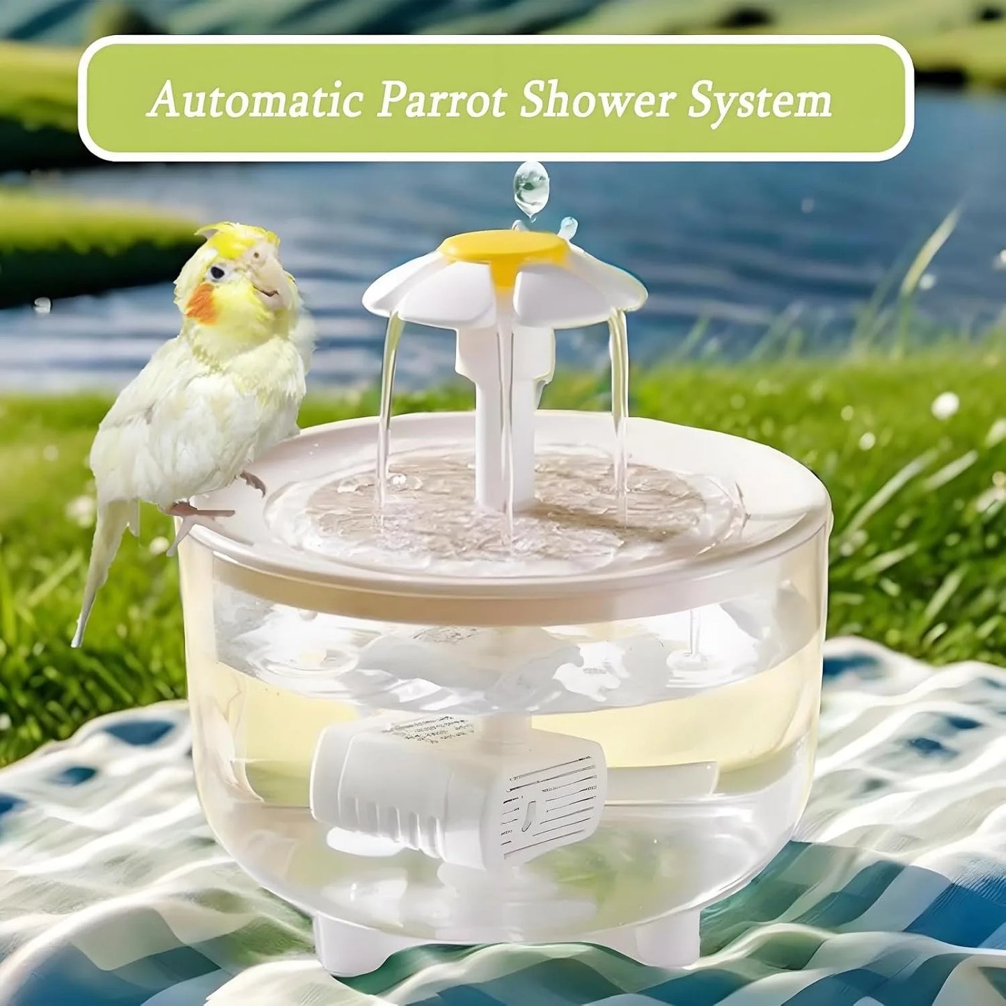 Indoor Bird Bath Fountain with Filter Pump
