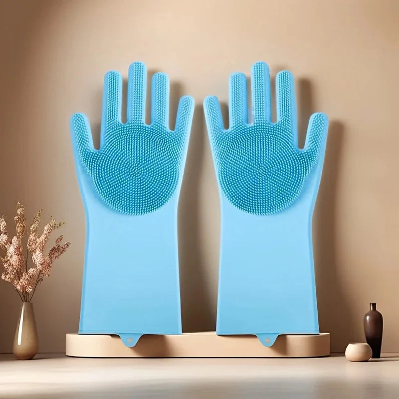 Pet Bathing Glove - Silicone Mitt, Massage & Deshed
