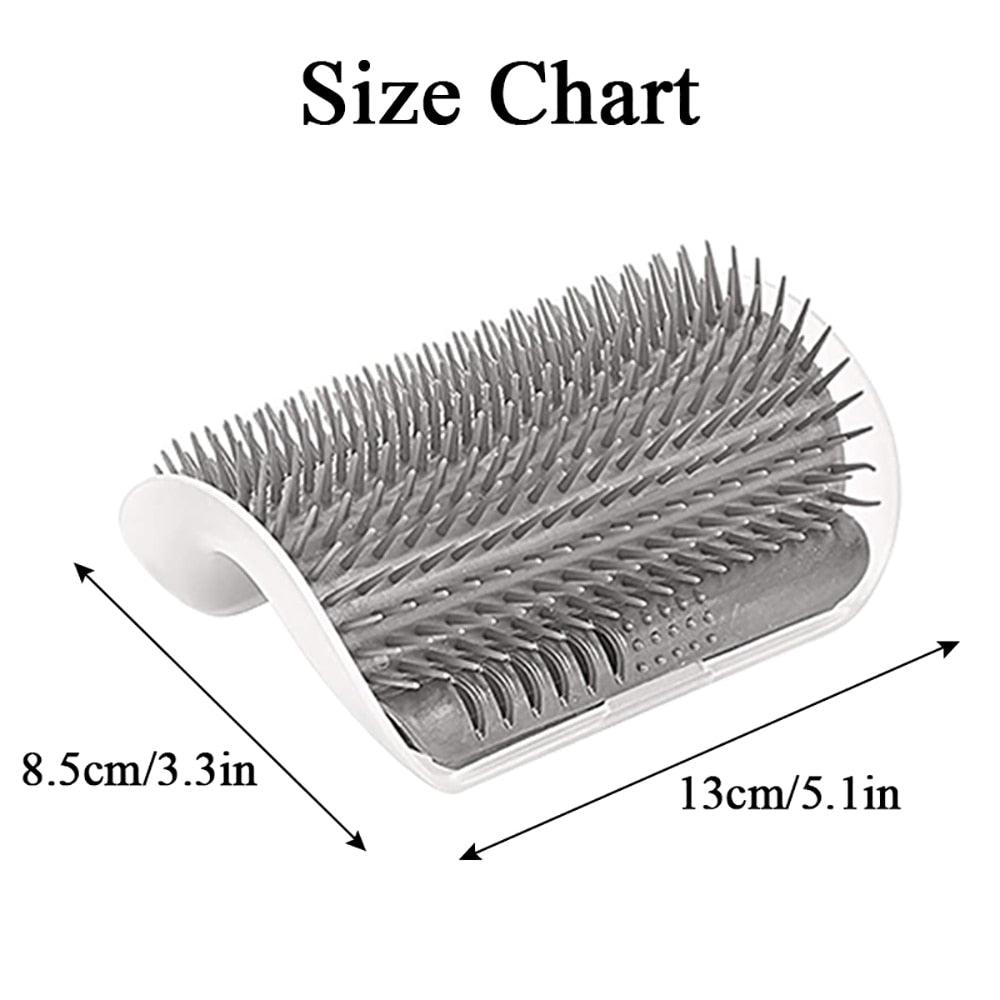 Corner Mounted Pet Grooming Massage Brush And Deshedder