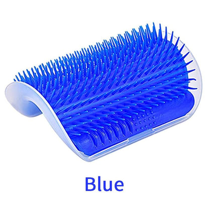 Corner Mounted Pet Grooming Massage Brush And Deshedder