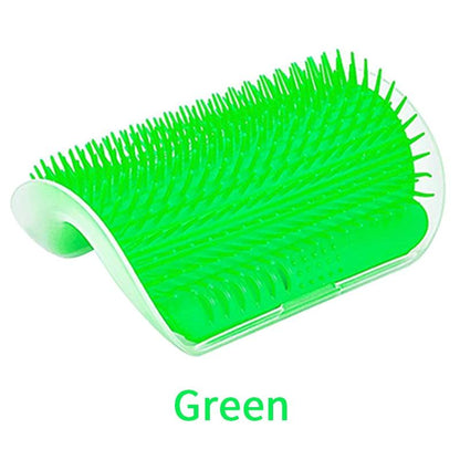 Corner Mounted Pet Grooming Massage Brush And Deshedder