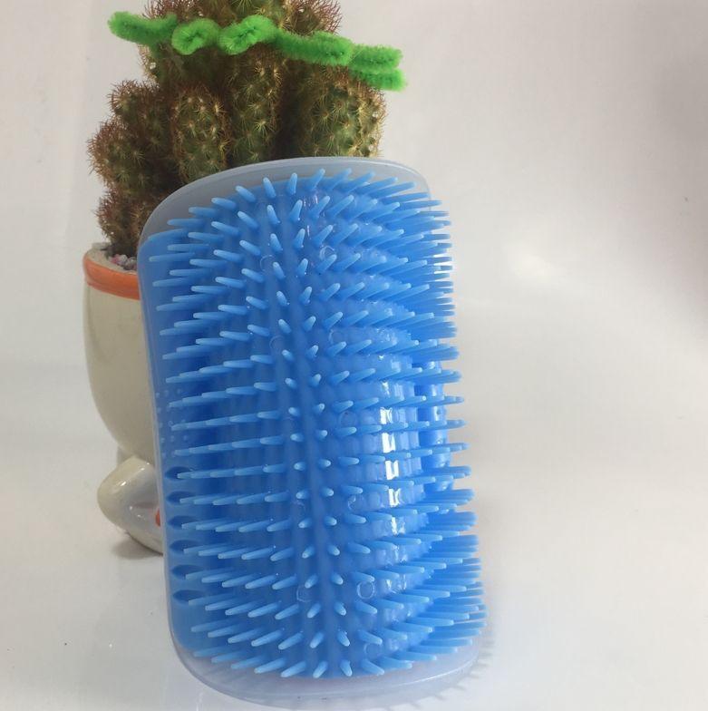 Corner Mounted Pet Grooming Massage Brush And Deshedder