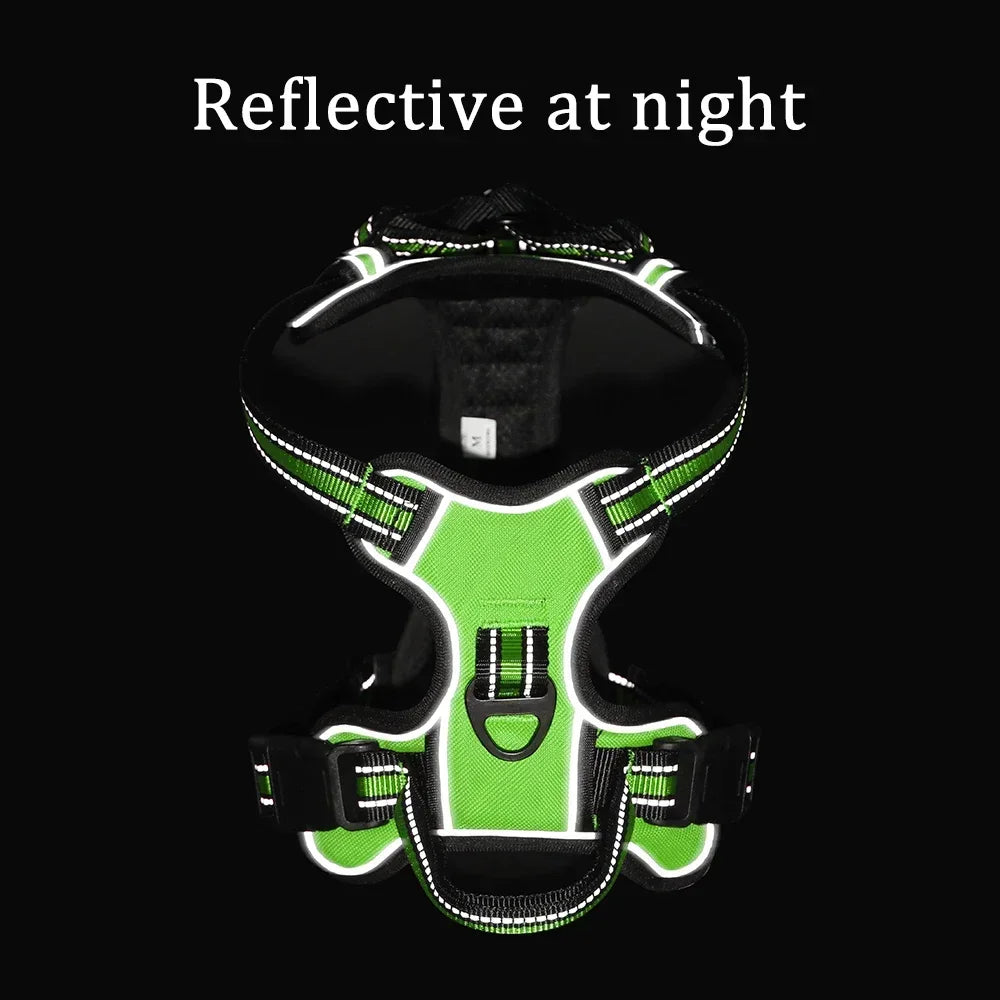 Nylon Dog Harness, Reflective, Breathable, No Pull