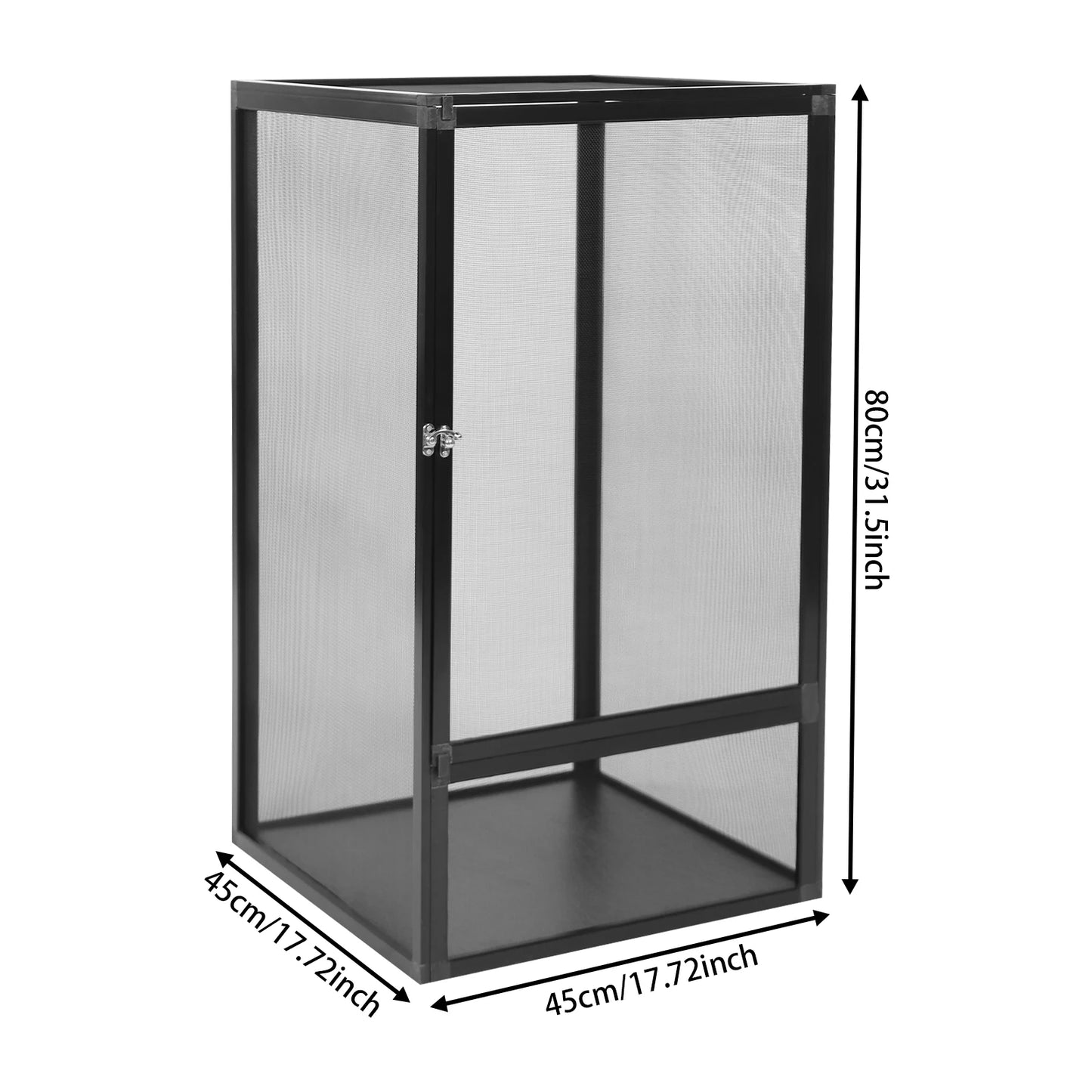 Reptile Habitat Terrarium Enclosed, Rectangular Freestanding