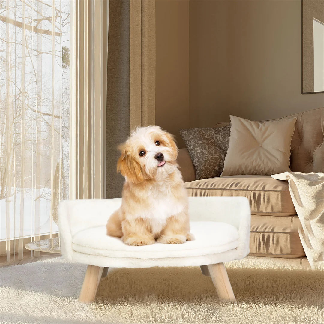 Luxury Cat Bed Nesting Chair with Wood Legs