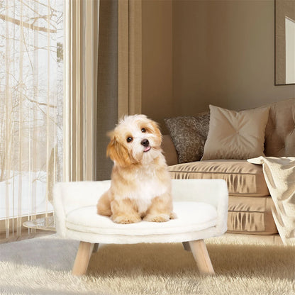 Luxury Cat Bed Nesting Chair with Wood Legs
