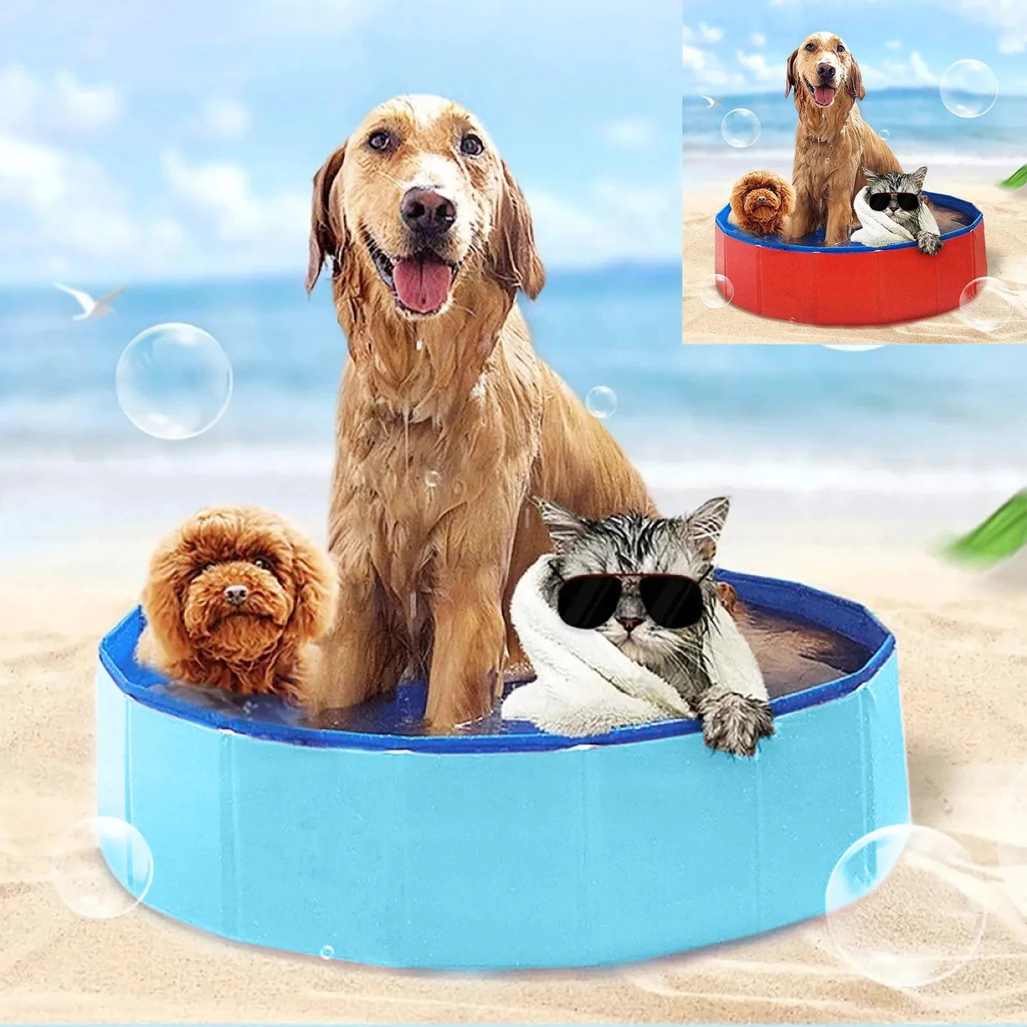Pet Swimming Pool, Foldable, Non-slip