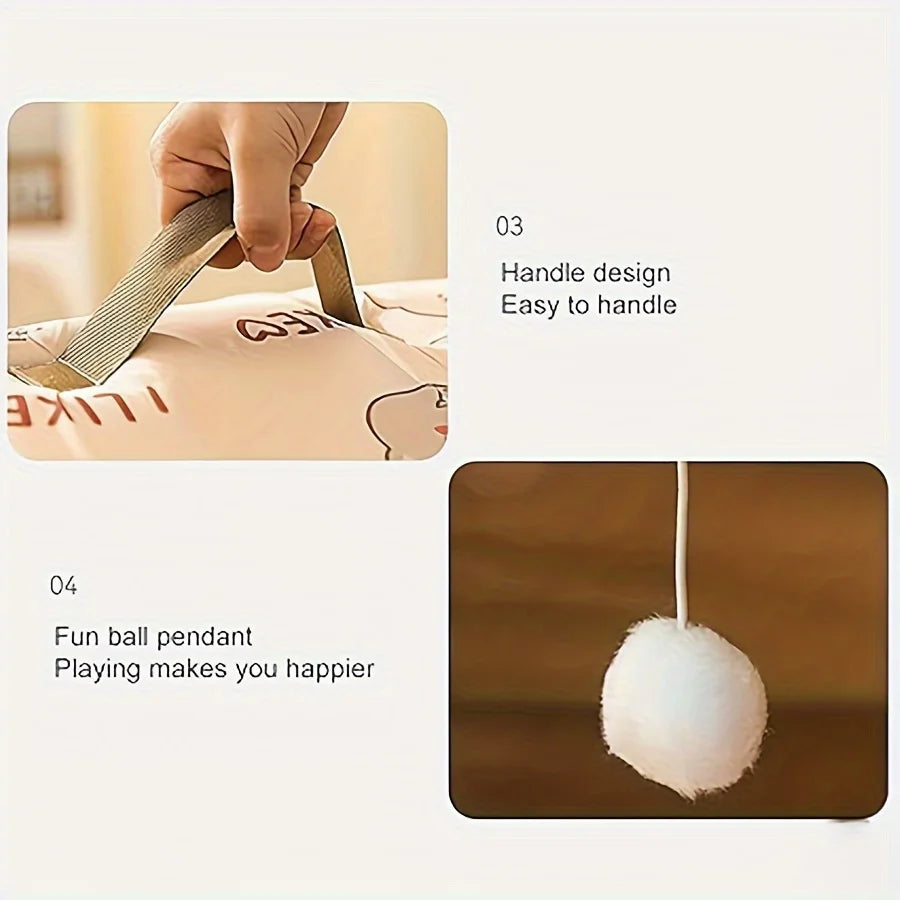 All-In-One Pet Shelter(Bed, House)with Hanging Play Ball