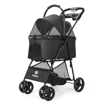 3 in 1 Pet Stroller, Removable Carrier, Folding Stroller, Waterproof, All-Terrain