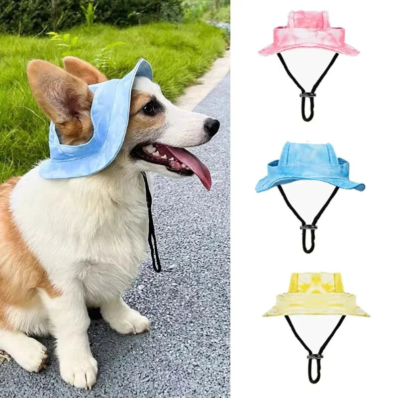 Outdoors Sun Hat with Ear Holes For Pets