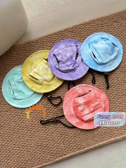 Sun Hat With Ear Holes Adjustable Chin Strap