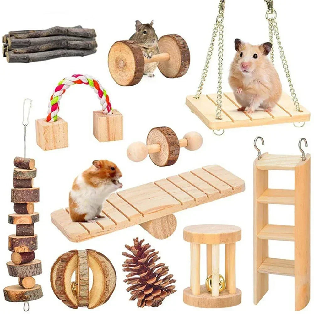 Rabbit Roller Toys Natural Wooden Pine