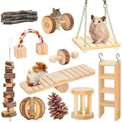 Rabbit Roller Toys Natural Wooden Pine
