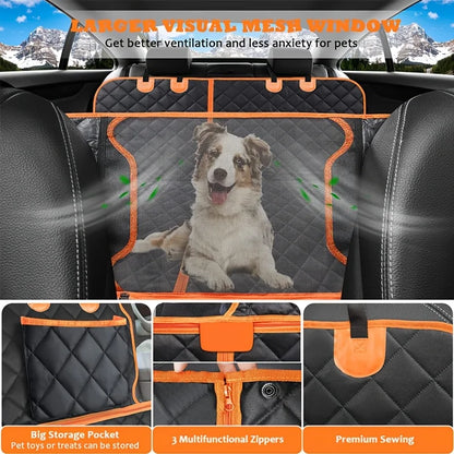 5-in-1 Convertible Dog Car Seat Cover For Rear Seat