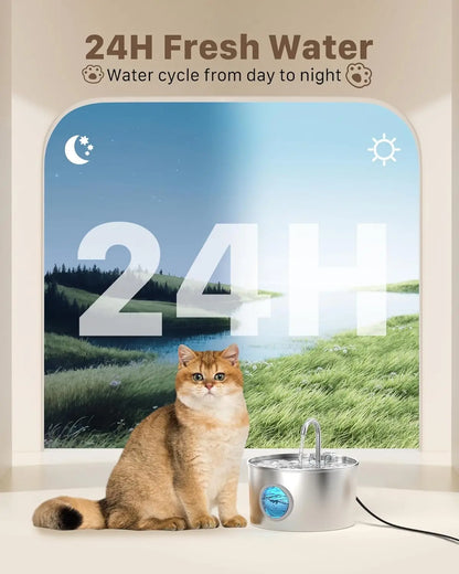 Stainless Steel Cat Water Fountain