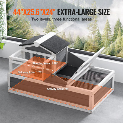 Tortoise Habitat Wooden House with Roof