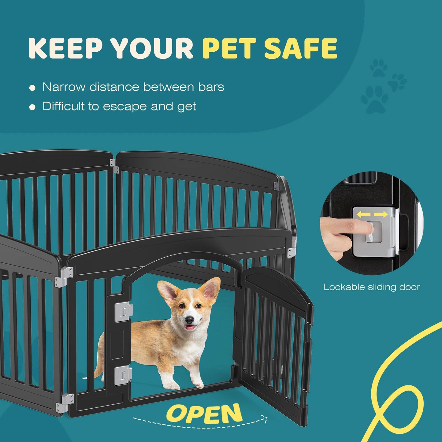Dog Playpen, Expandable, Folding, Portable