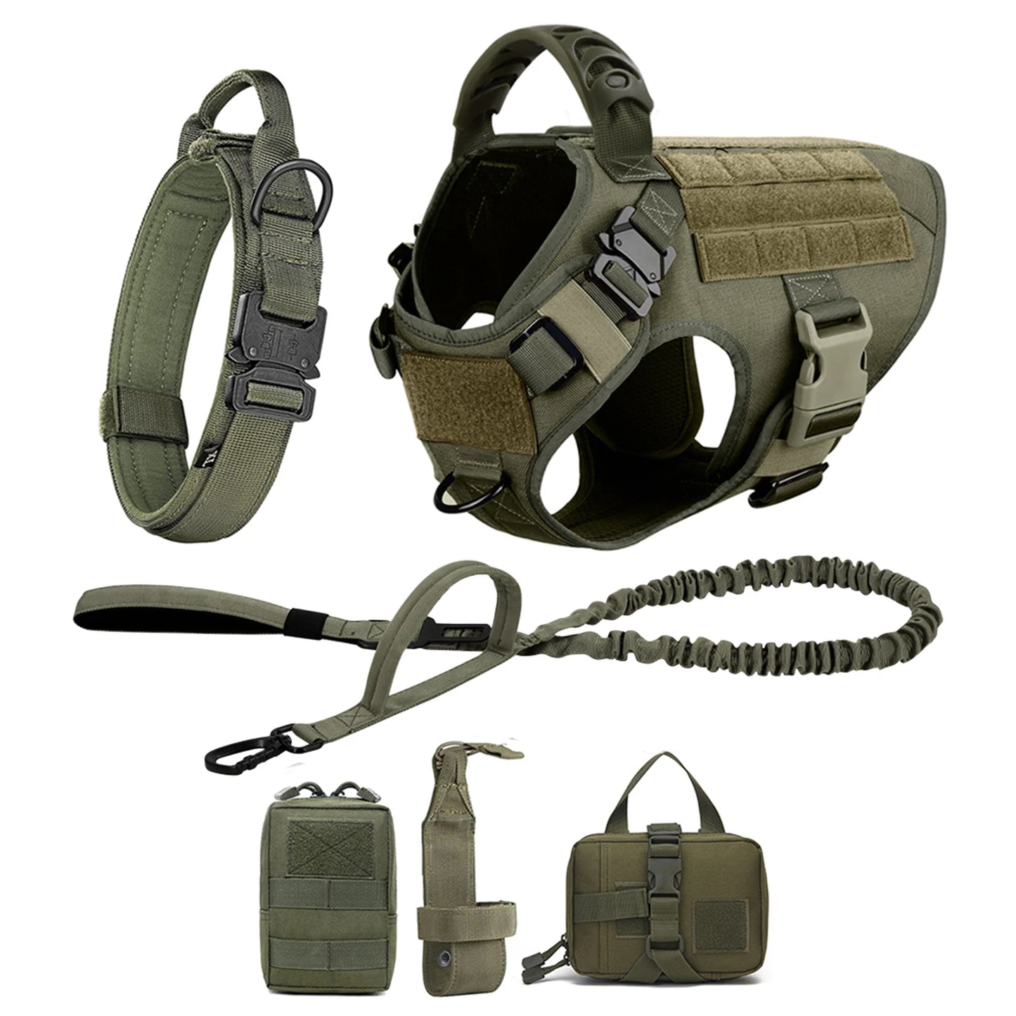 Large, Medium Dog Harness, Collar And Leash Set