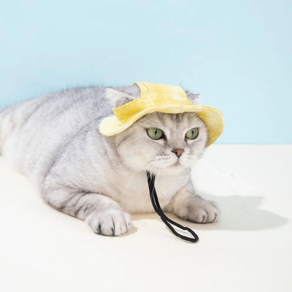 Outdoors Sun Hat with Ear Holes For Pets