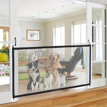 Heavy Duty Dog Barrier Gate with Hooks Indoor