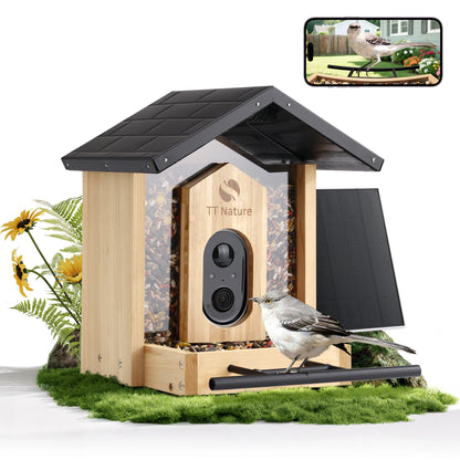 Bird Feeder with Camera, 1.5L Smart Birdhouse
