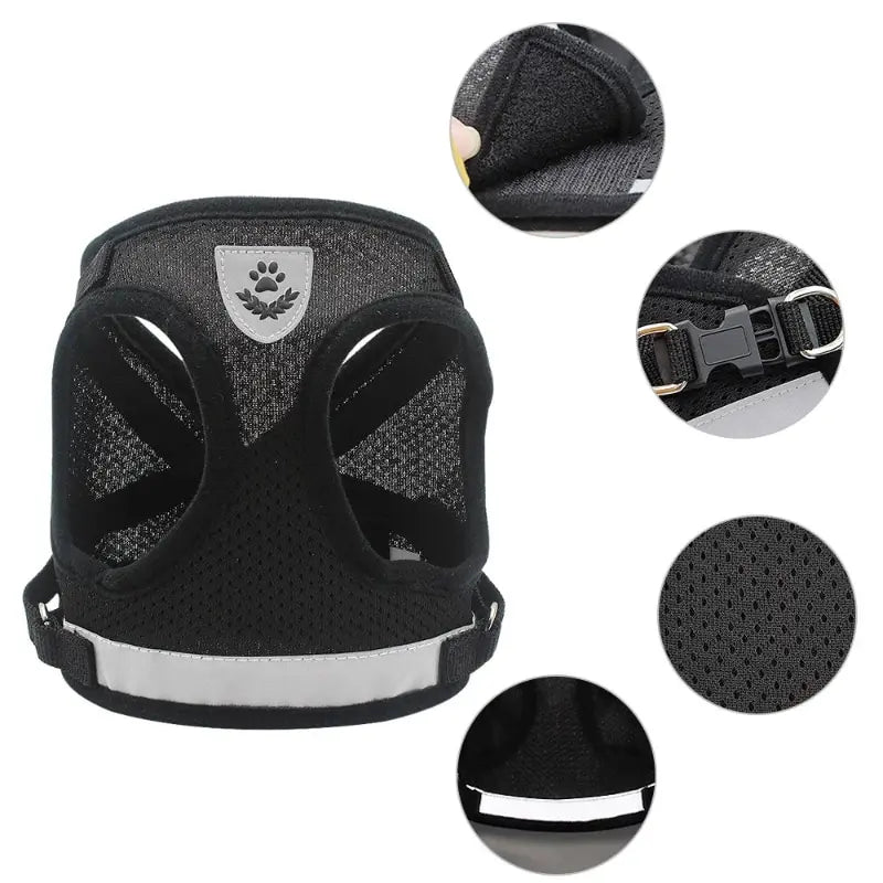 Undershirt Harness Leash Set Mesh, Breathable, Adjustable