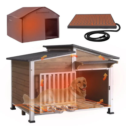Heated Dog House, Insulated, Outdoor.