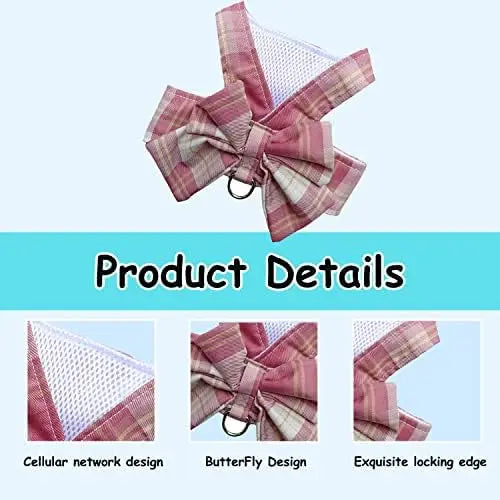 Pet Harness & Dress Set for Small Dogs Girls