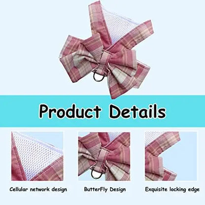 Pet Harness & Dress Set for Small Dogs Girls