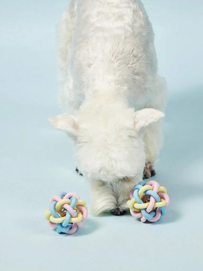 Pet Braided Bell Ball Toy For Entertainment