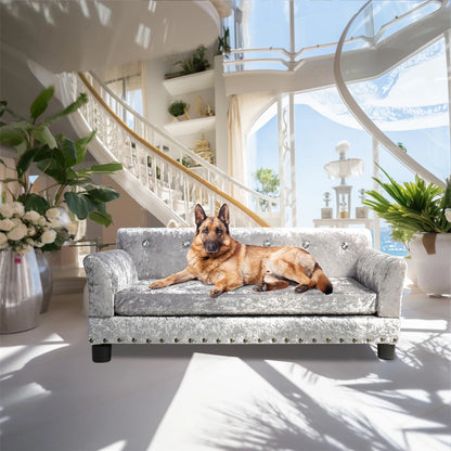 XL Dog Sofa Bed Deluxe, Tufted, Elevated