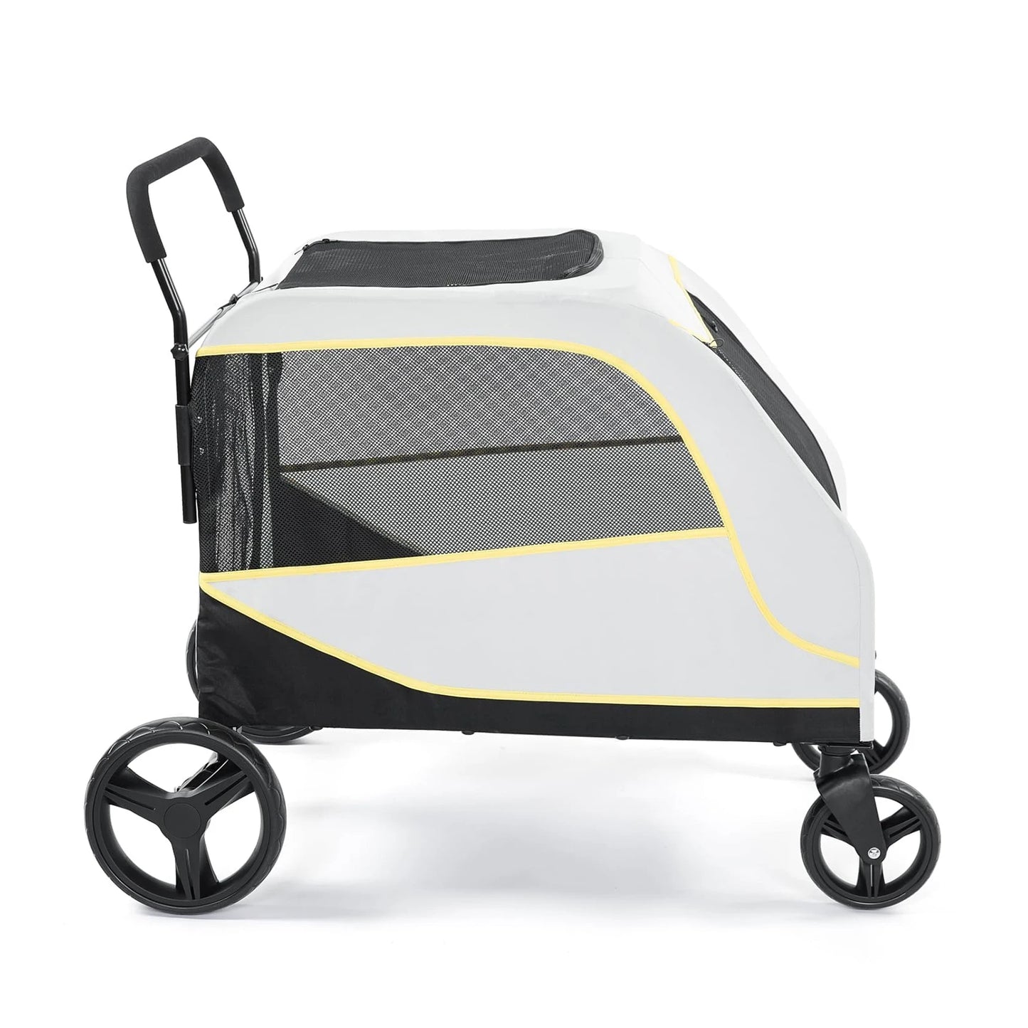 All-Terrain Pet Stroller with Lockable Wheels, Adjustable Handle