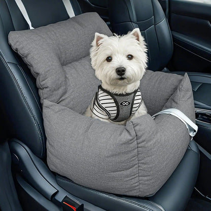 Dog Booster Car Seat Bed for Small Dogs, Tether & Reversible Cushion
