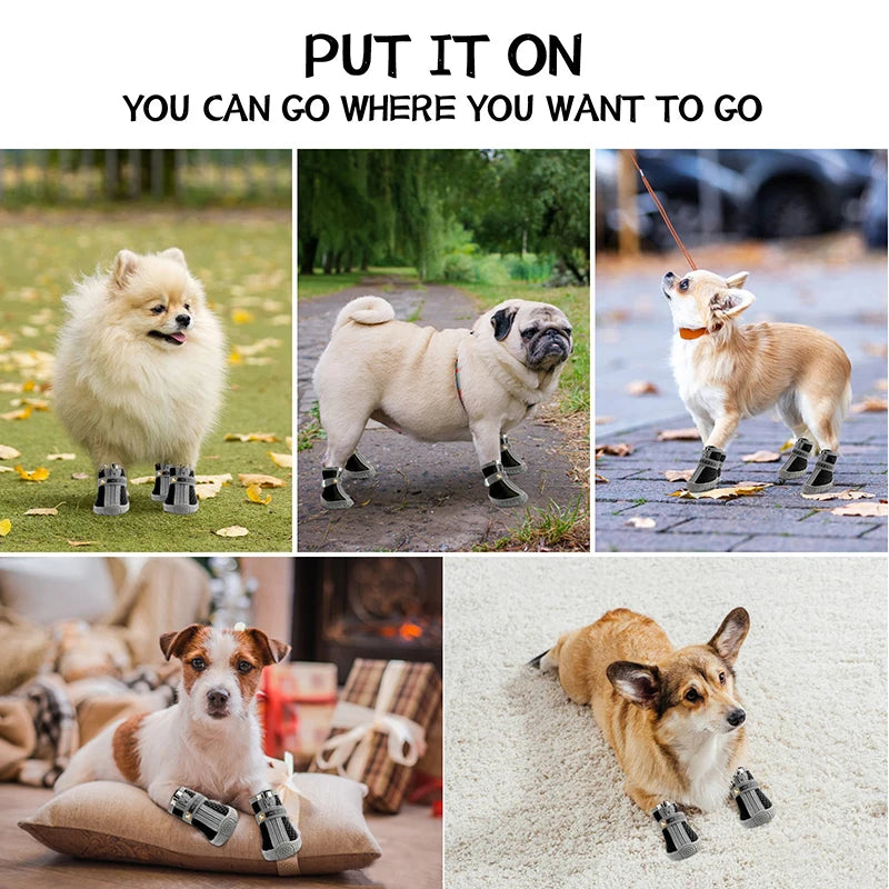 Protection Paw Pet Shoes, Breathable, Non-Slip, Reflective