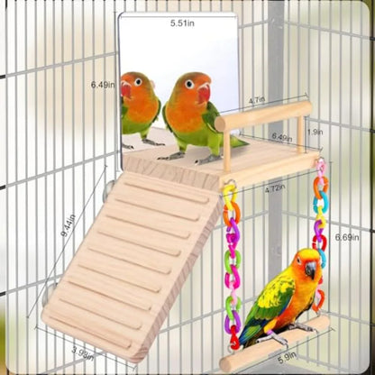 Bird Accessories, Mirror, Perch, Climbing Ladder, Swing
