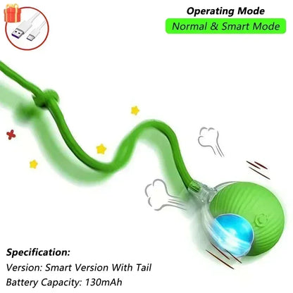 Cat or Dog Interactive Rolling Ball With Tail, Rechargeable
