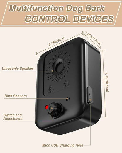 Anti-Barking Device For Dogs, Rechargeable, Ultrasonic