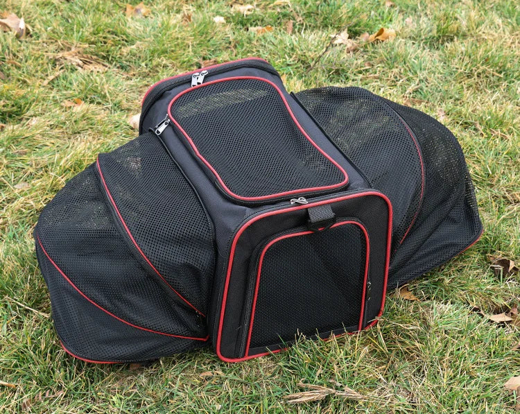 Pet Carrier Foldable Expandable Bag Mesh Breathable Handheld