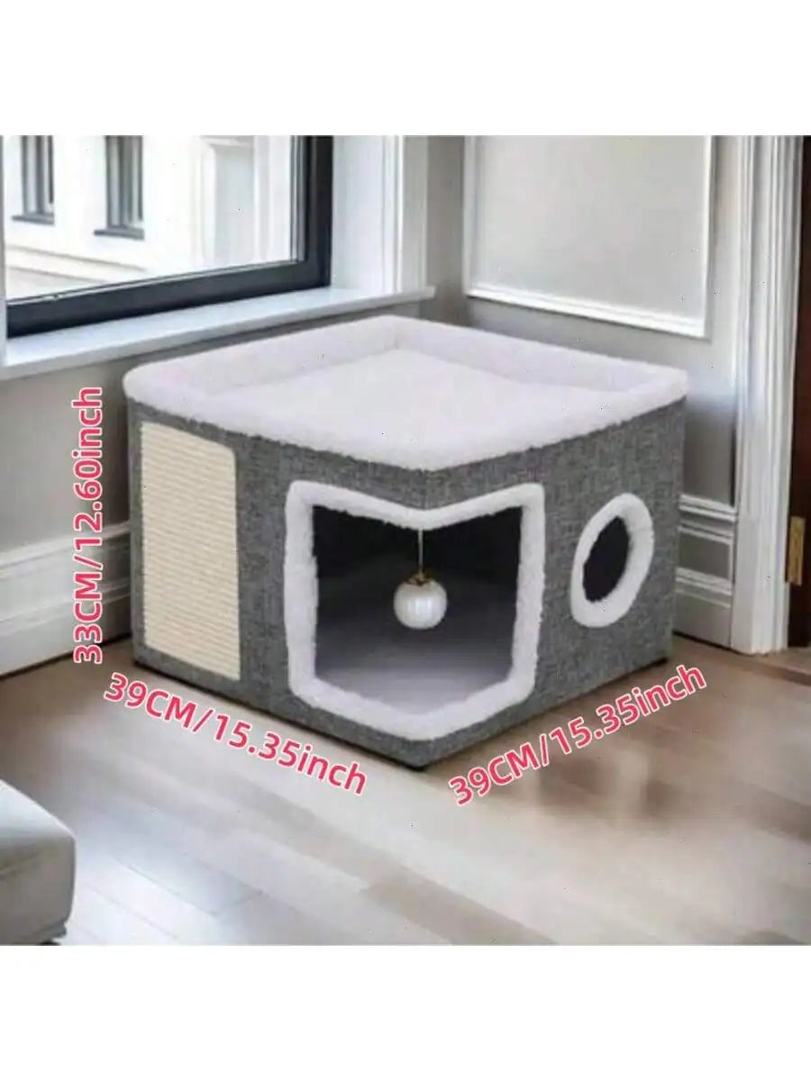 Multi Story Cat Condo, 2 Beds, Indoor Cat Cube