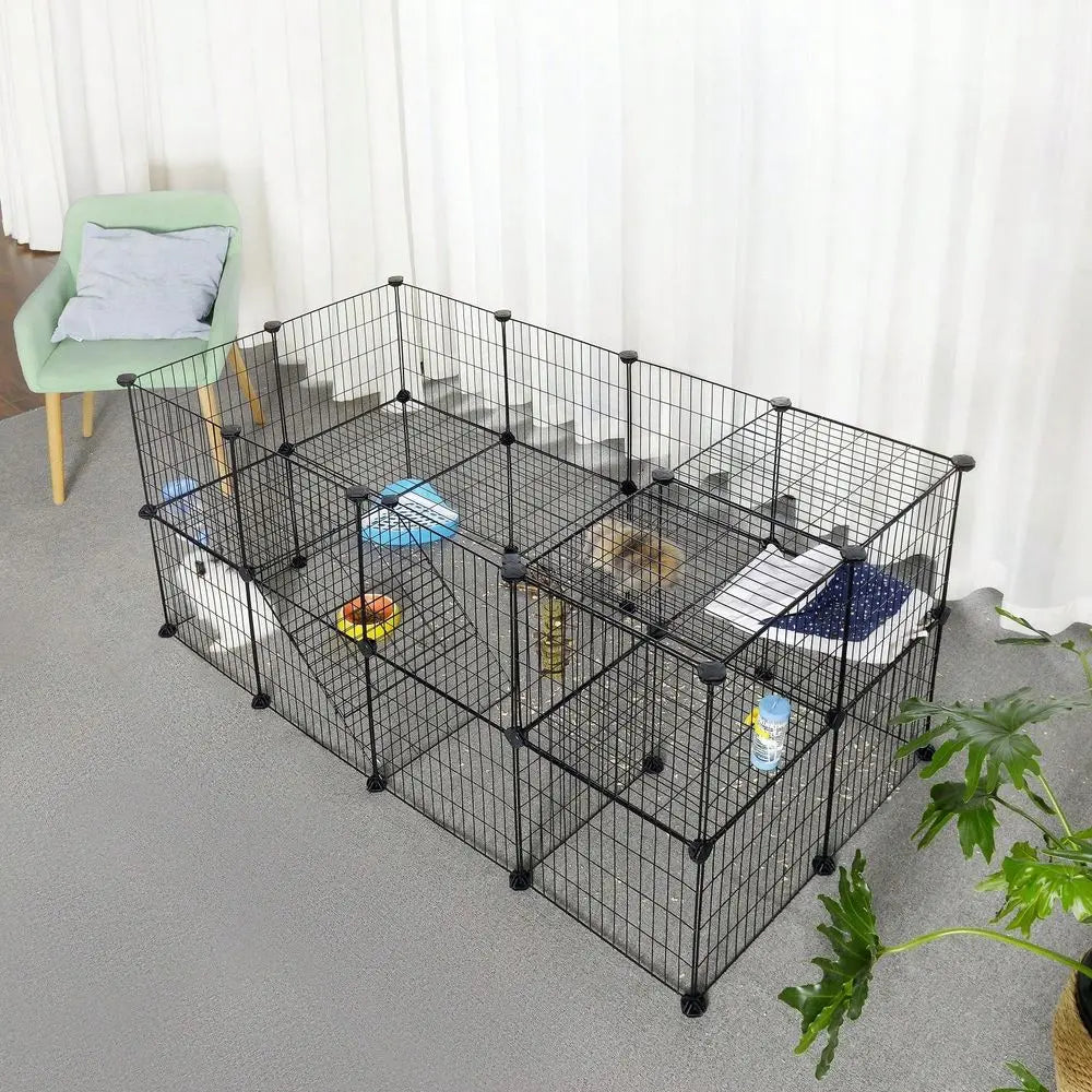 Small Animal Playpen, Zip Ties Included, Metal Wire