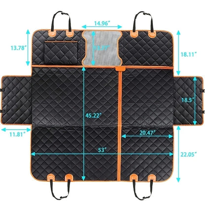 5-in-1 Convertible Dog Car Seat Cover For Rear Seat