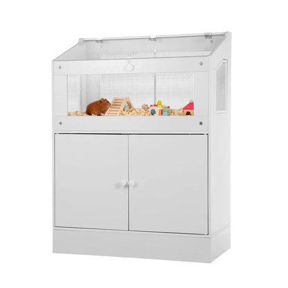 Large Acrylic Small Animal Cage With Storage Cabinet