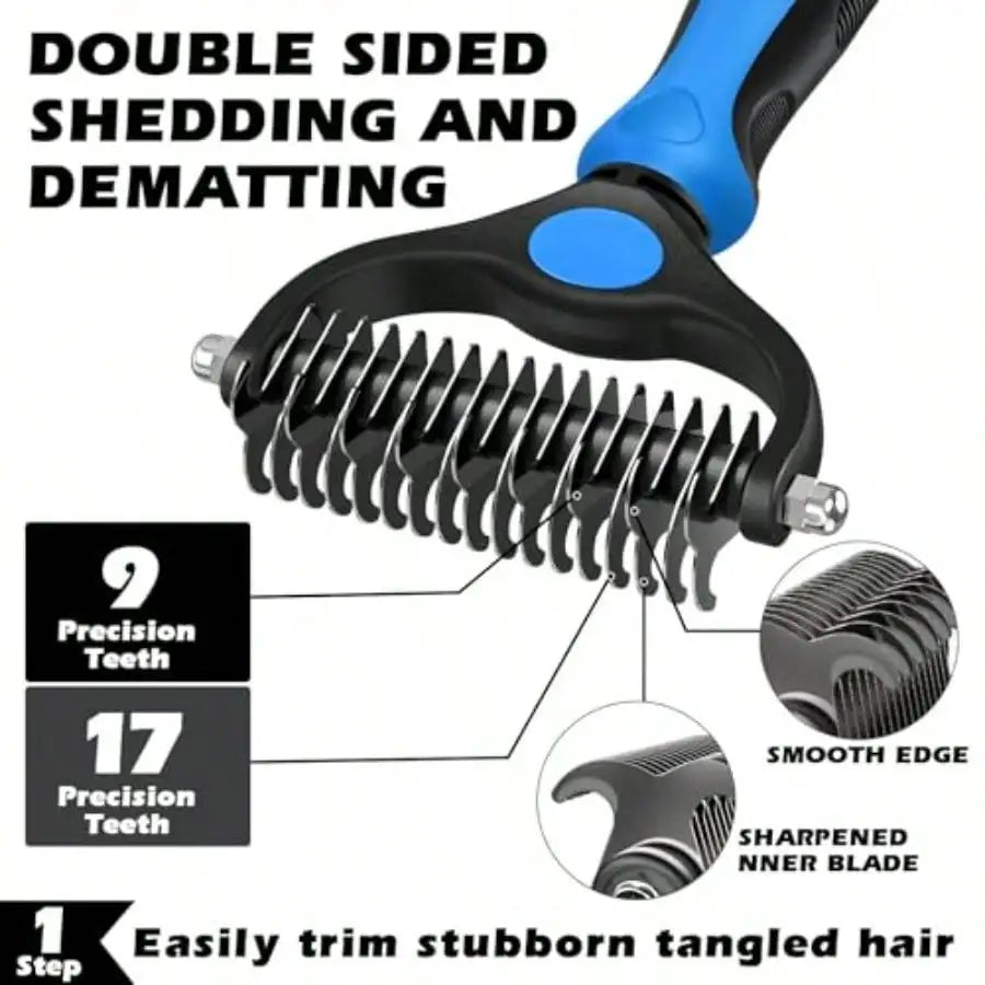 Grroming Brush Set, Dematting and Flea Comb