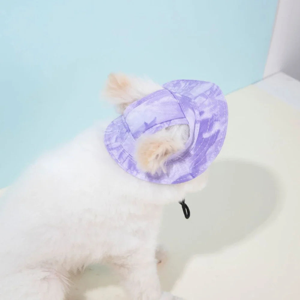 Outdoors Sun Hat with Ear Holes For Pets