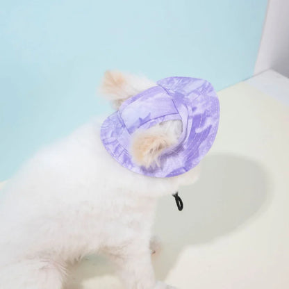 Outdoors Sun Hat with Ear Holes For Pets