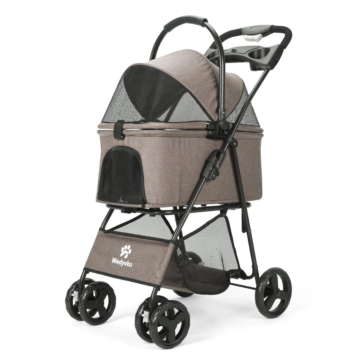 3 in 1 Pet Stroller with Removable Carrier, Folding Stroller All-Terrain