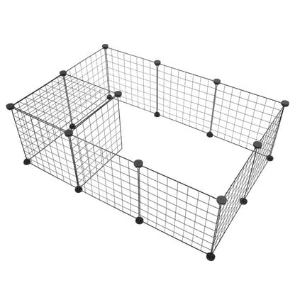 Small Animal Cage and Play Pen Indoor, Portable Metal Wire Yard Fence