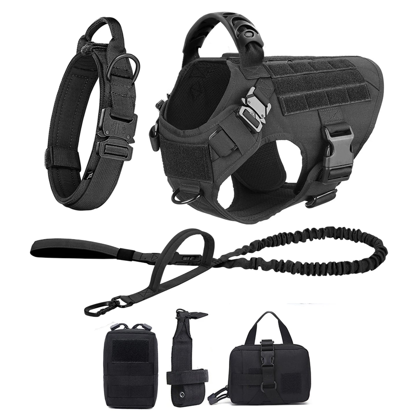 Large, Medium Dog Harness, Collar And Leash Set