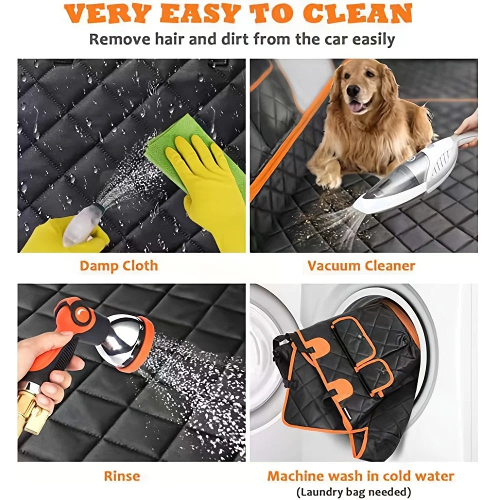 5-in-1 Convertible Dog Car Seat Cover For Rear Seat